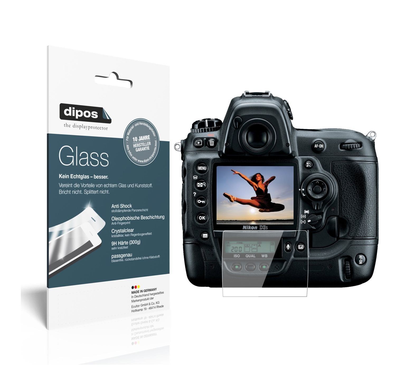 2x 9H Schutzfolie für Nikon D3S Panzerfolie (1)