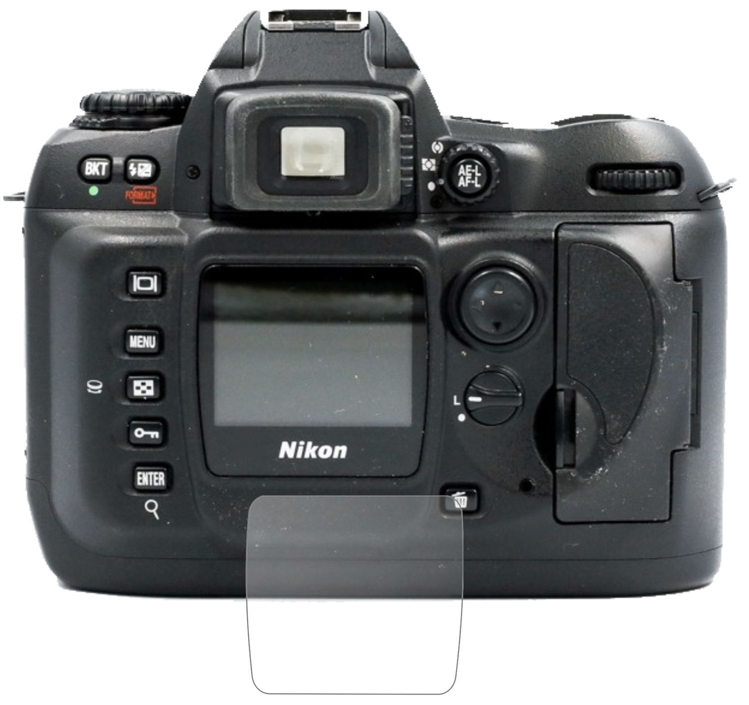2x 9H Schutzfolie matt für Nikon D100 Panzerfolie (2)