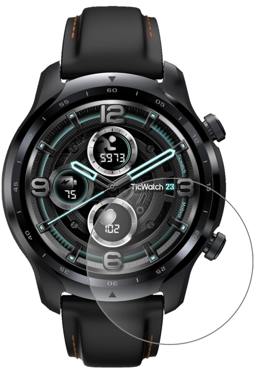 1x 9H Schutzfolie matt für Mobvoi TicWatch Pro 3 ( (2)