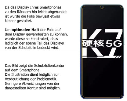 2x Schutzfolie matt für Oppo K7 5G Display-Schutzf (6)