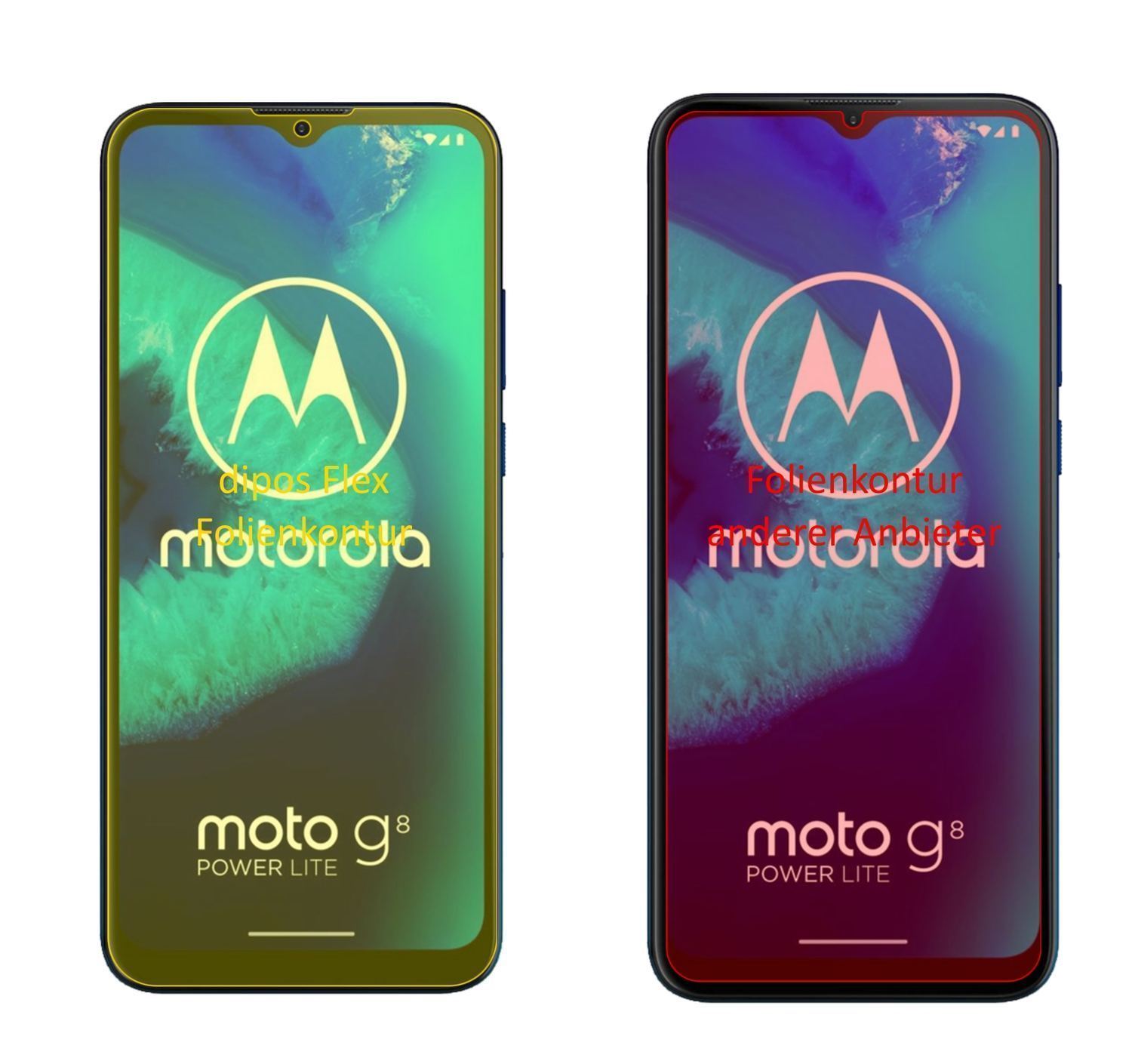 3x 3D Full Cover Schutzfolie für Motorola Moto G8  (2)
