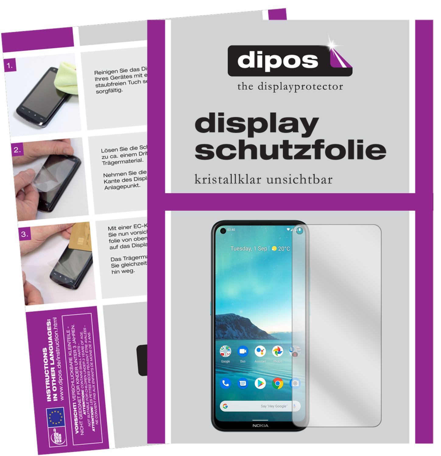 5x Schutzfolie klar für Nokia 46115 Display-Schutz (1)