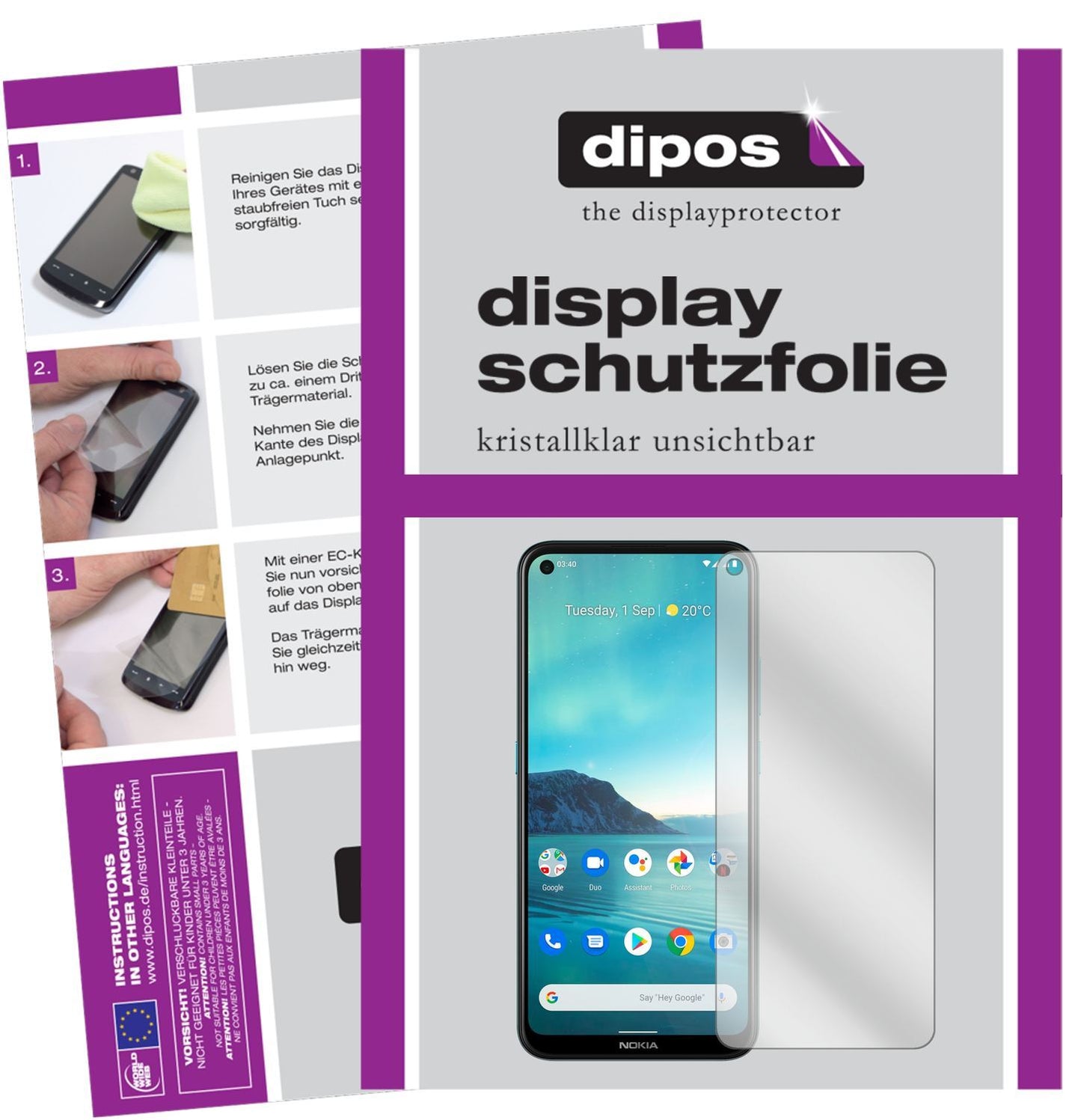 6x Schutzfolie klar für Nokia 46115 Display-Schutz (1)