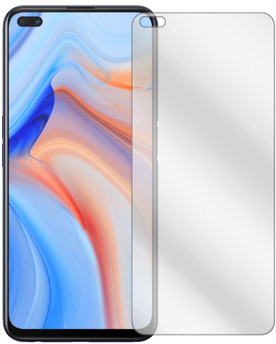 5x Schutzfolie klar für Oppo Reno4 Z 5G Display-Sc (2)