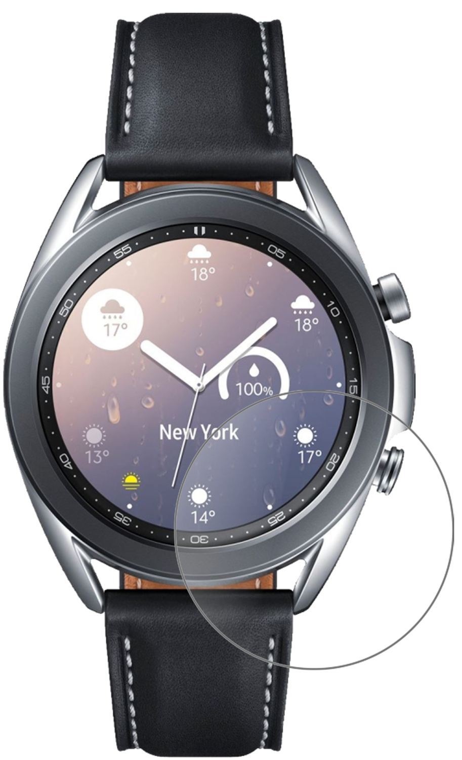 1x 9H Schutzfolie matt für Samsung Galaxy Watch 3  (2)