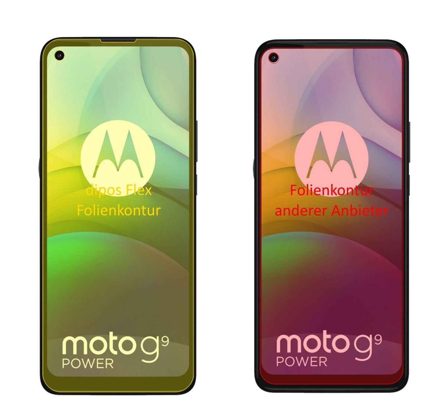 2x 3D Full Cover Schutzfolie für Motorola Moto G9  (2)