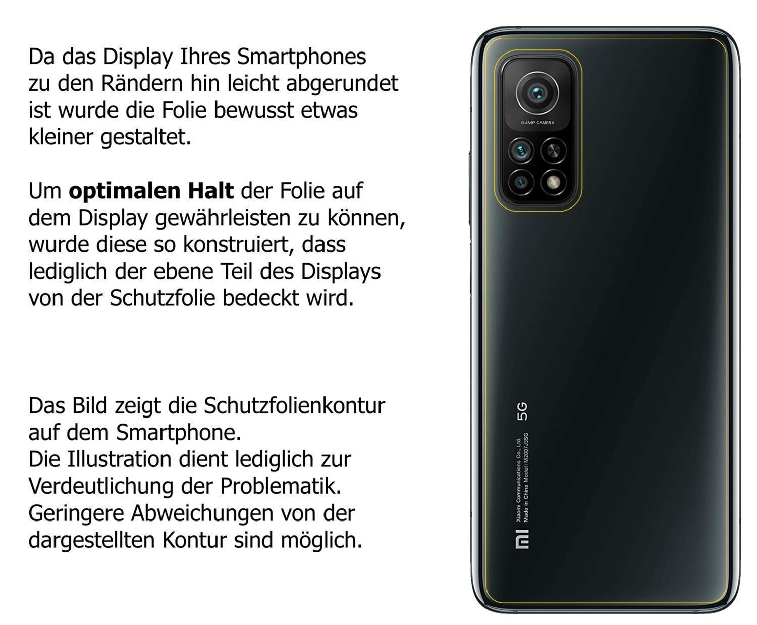 1x Schutzfolie matt für Xiaomi Mi 10T Pro Rückseit (6)
