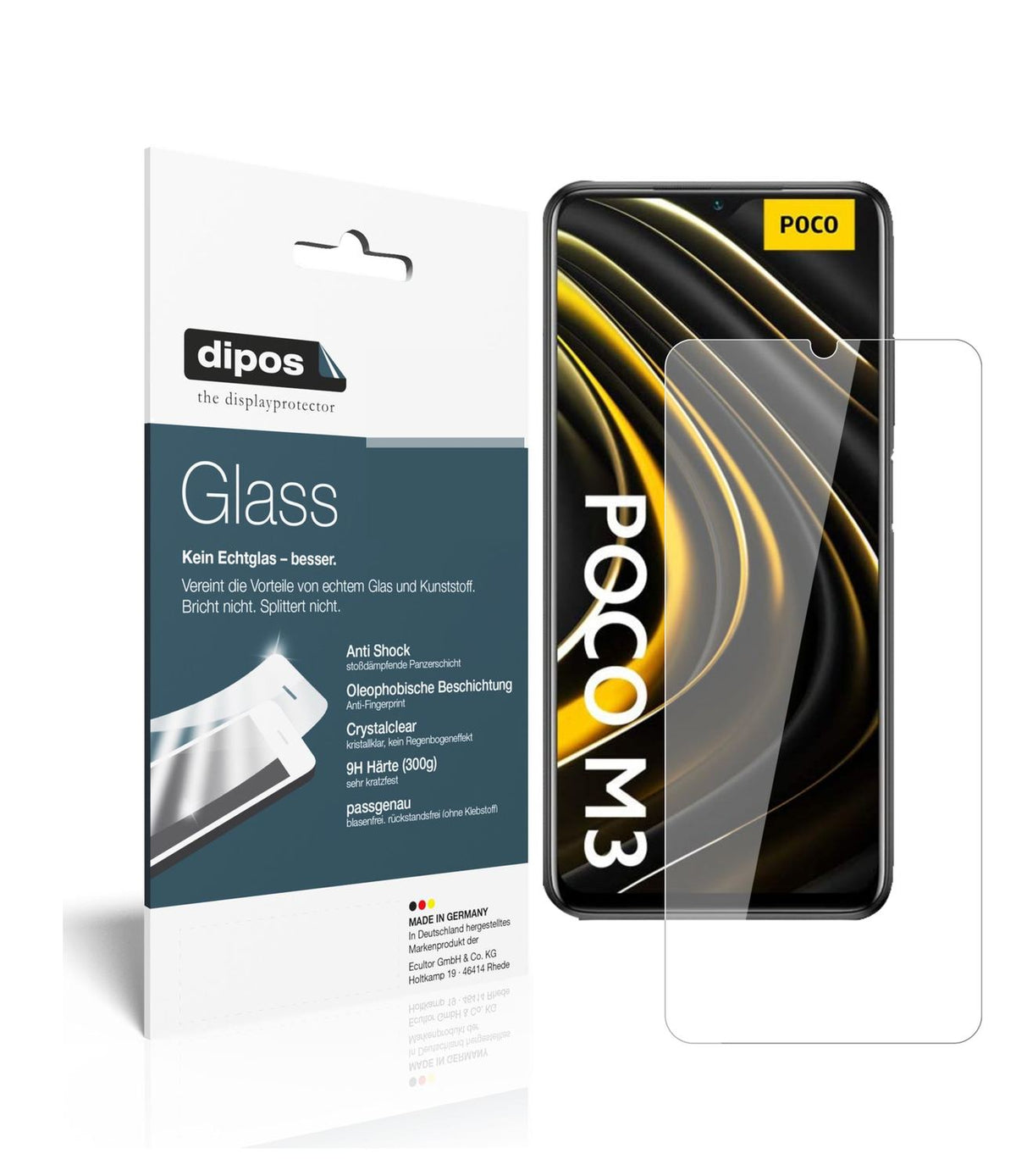2x 9H Schutzfolie für Poco M3 Panzerfolie (1)