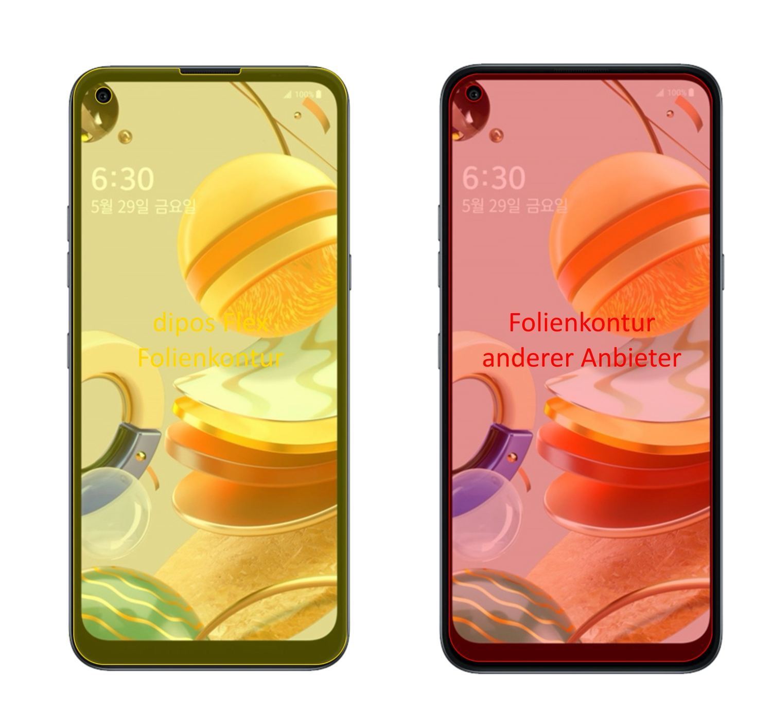 3x 3D Full Cover Schutzfolie für LG Q61 (2)