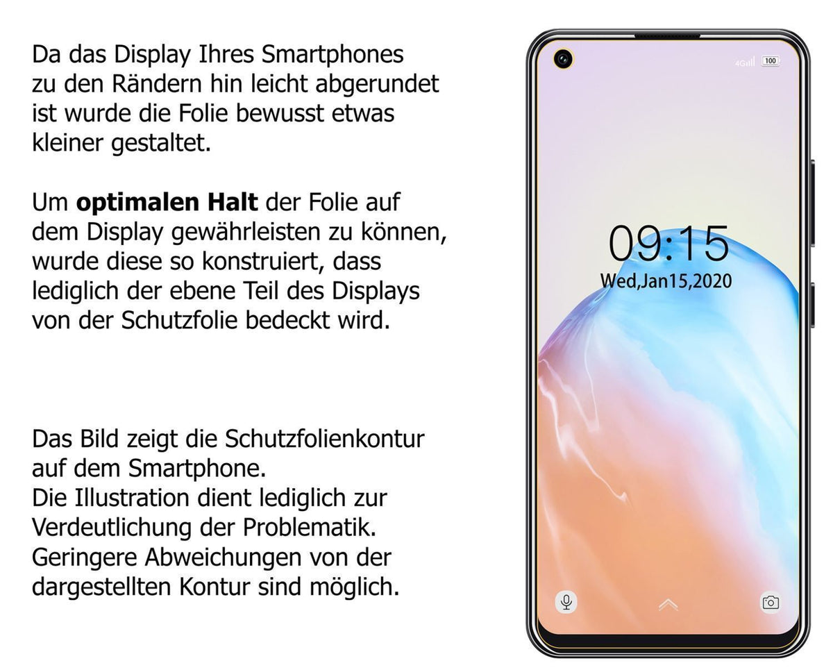 2x 9H Schutzfolie für Oukitel C18 Pro Panzerfolie (3)