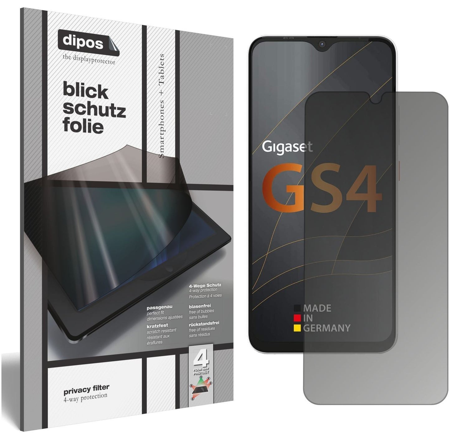Blickschutzfolie für Gigaset GS4 matt Schutzfolie  (1)