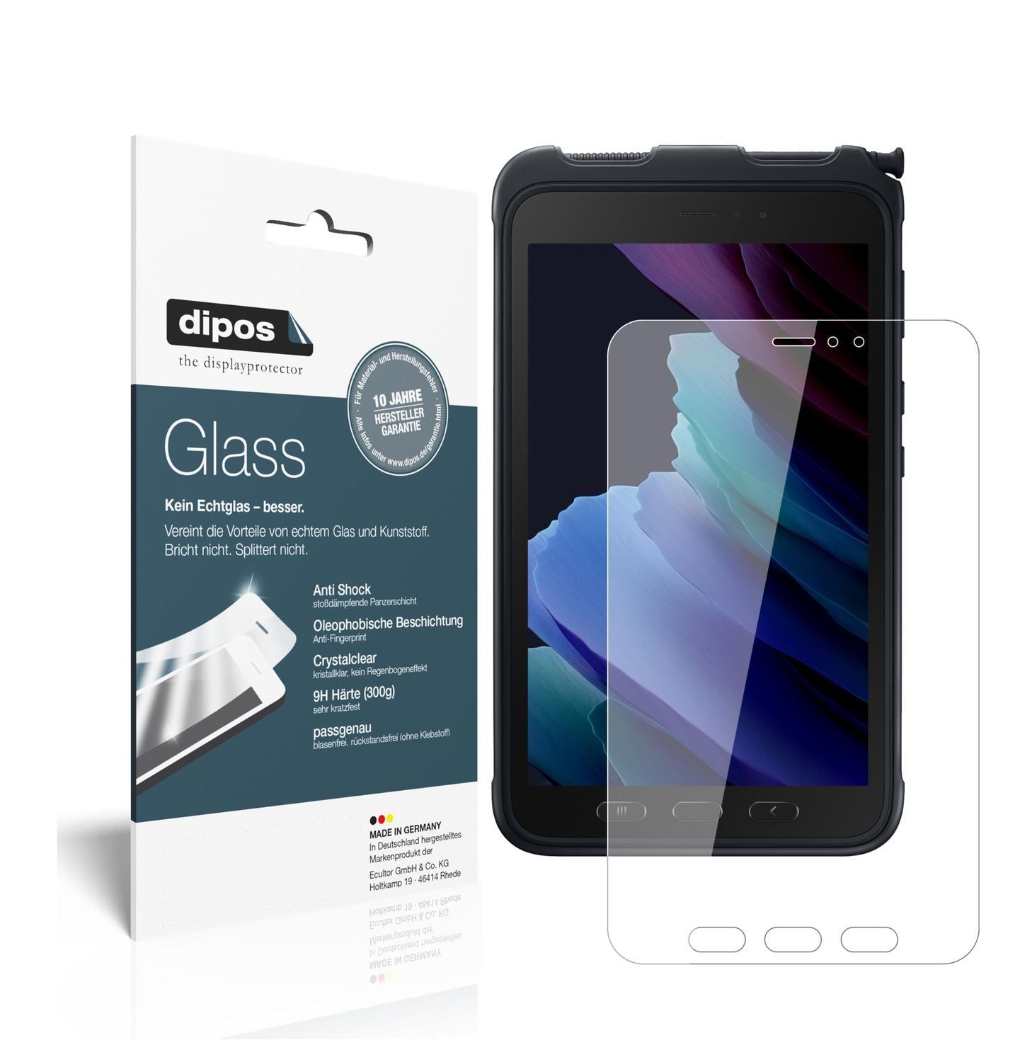1x 9H Schutzfolie für Samsung Galaxy Tab Active 3  (1)