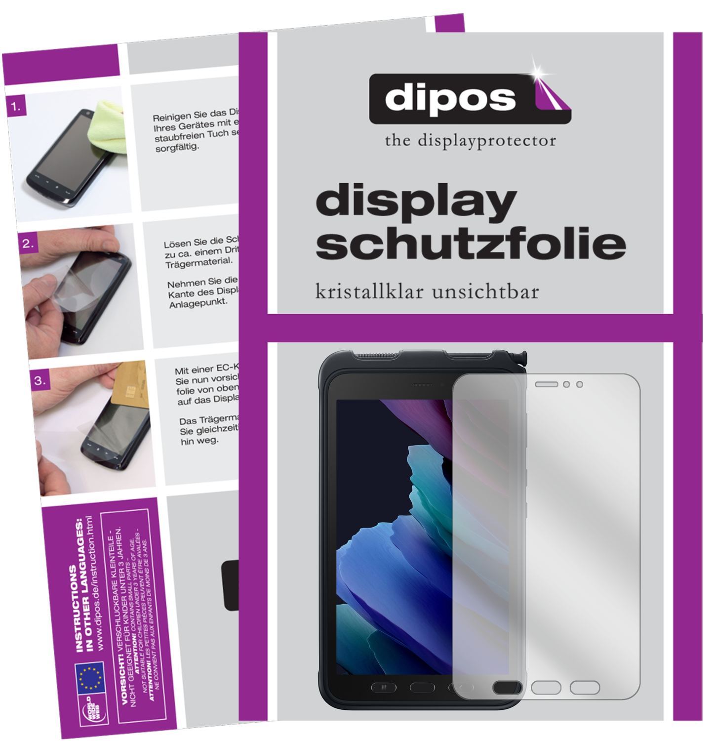 1x Schutzfolie klar für Samsung Galaxy Tab Active  (1)