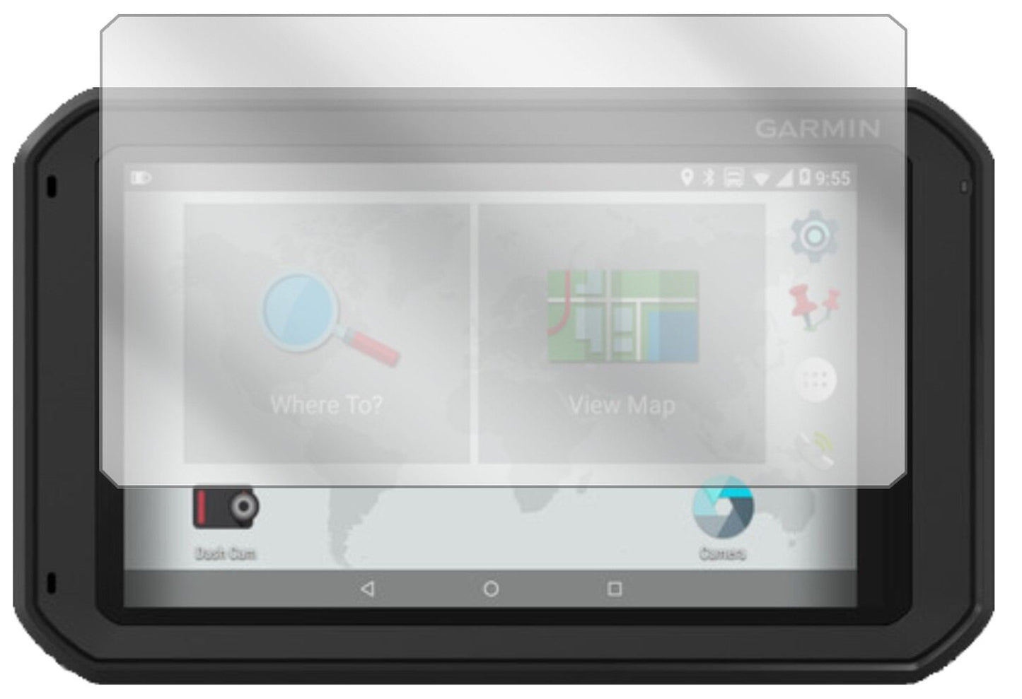 2x Schutzfolie klar für Garmin fleet 770 Display-S (2)