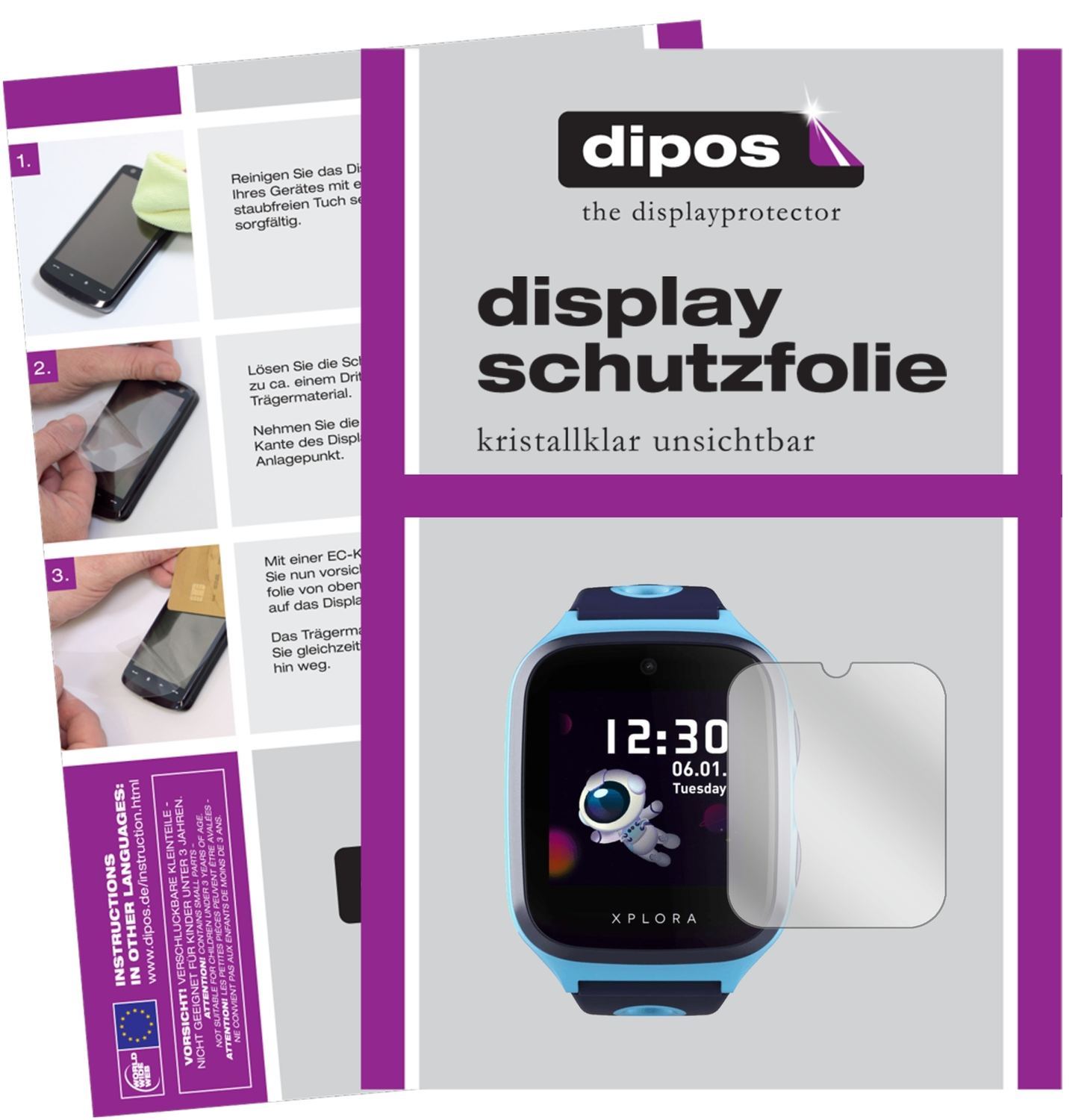 6x Schutzfolie klar für Xplora X4 Display-Schutzfo (1)