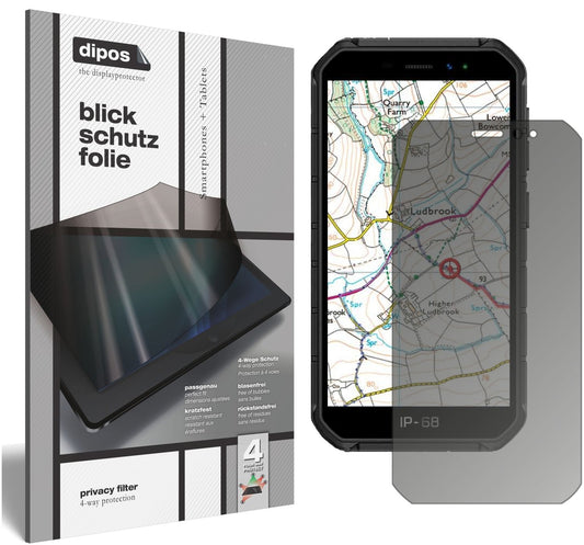 Blickschutzfolie für Ulefone Armor X7 Pro matt Sch (1)