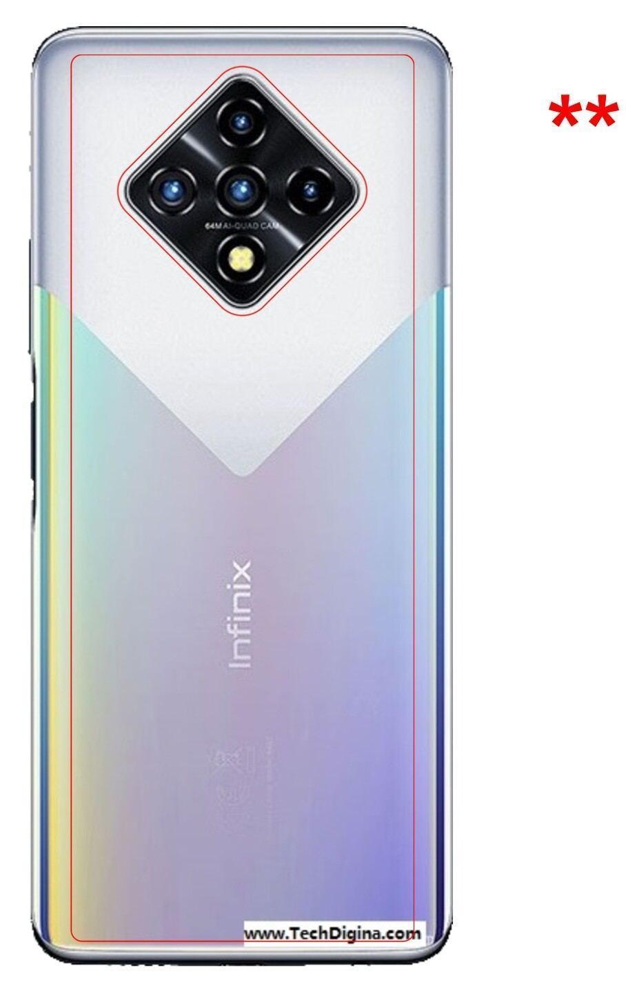 6x Schutzfolie matt für Infinix Zero 8 Rückseite D (6)