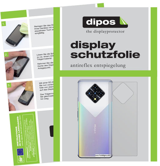 2x Schutzfolie matt für Infinix Zero 8 Rückseite D (1)