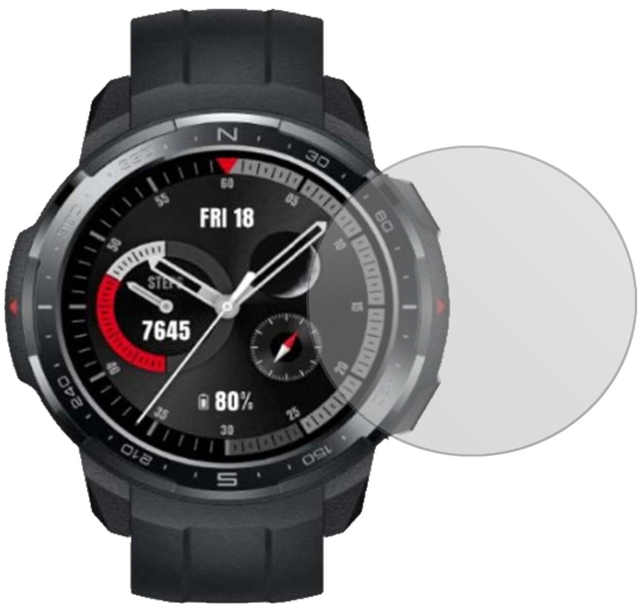 6x Schutzfolie matt für Honor GS Pro Smartwatch (4 (2)