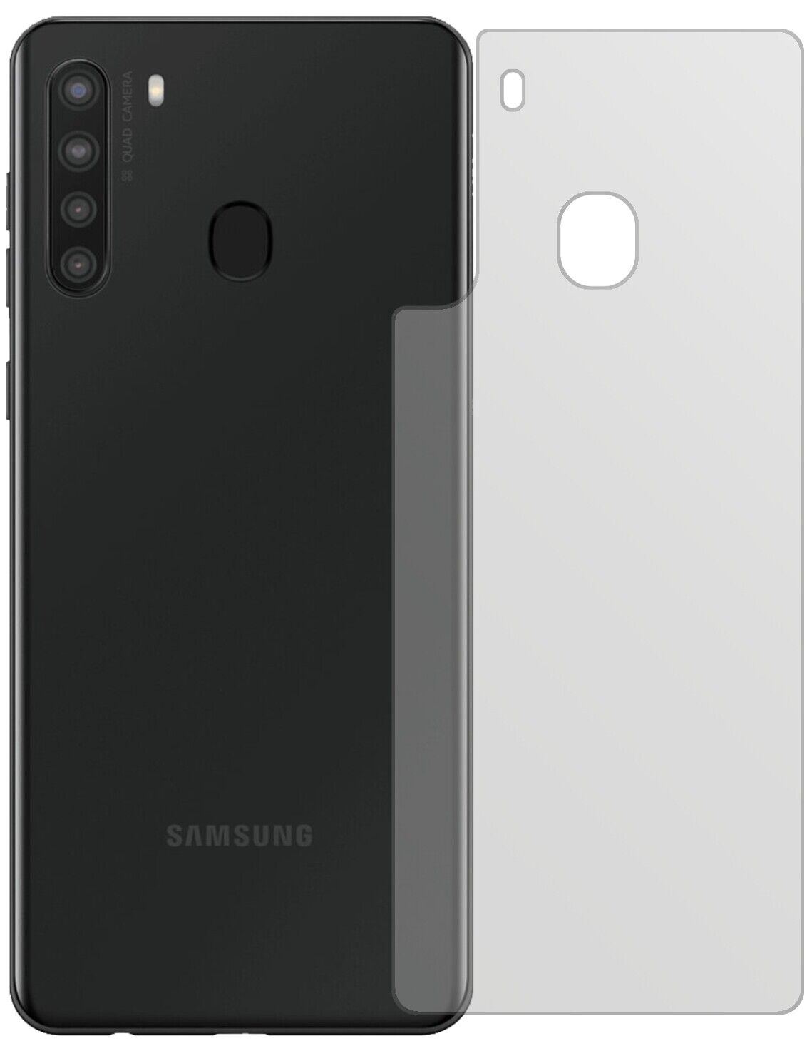 5x Schutzfolie matt für Samsung Galaxy A21 Rücksei (2)
