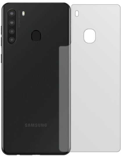 5x Schutzfolie matt für Samsung Galaxy A21 Rücksei (2)
