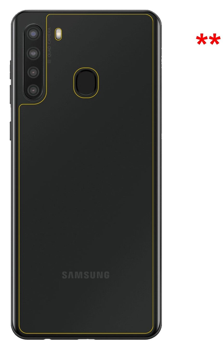 2x 9H Schutzfolie für Samsung Galaxy A21 Rückseite (3)