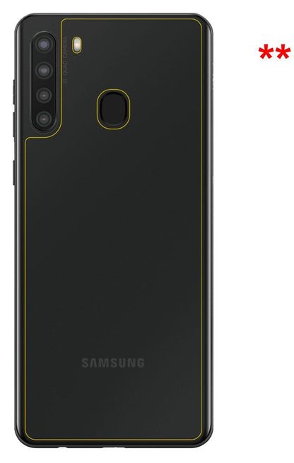 2x 9H Schutzfolie für Samsung Galaxy A21 Rückseite (3)