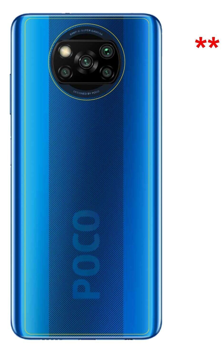 1x 9H Schutzfolie für Poco X3 NFC Rückseite Panzer (3)