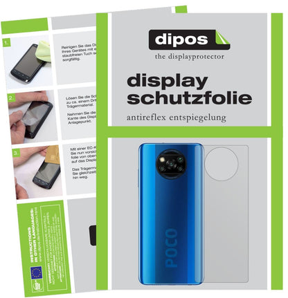 5x Schutzfolie matt für Poco X3 NFC Rückseite Disp (1)