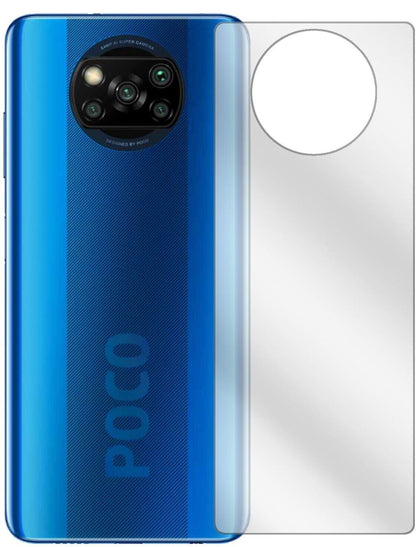 5x Schutzfolie klar für Poco X3 NFC Rückseite Disp (2)