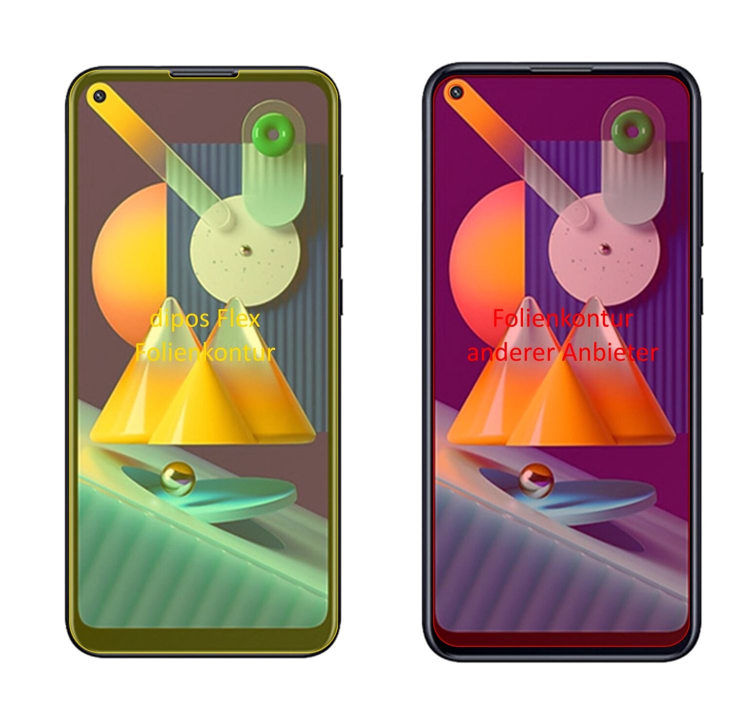 3x 3D Full Cover Schutzfolie für Samsung Galaxy M1 (2)