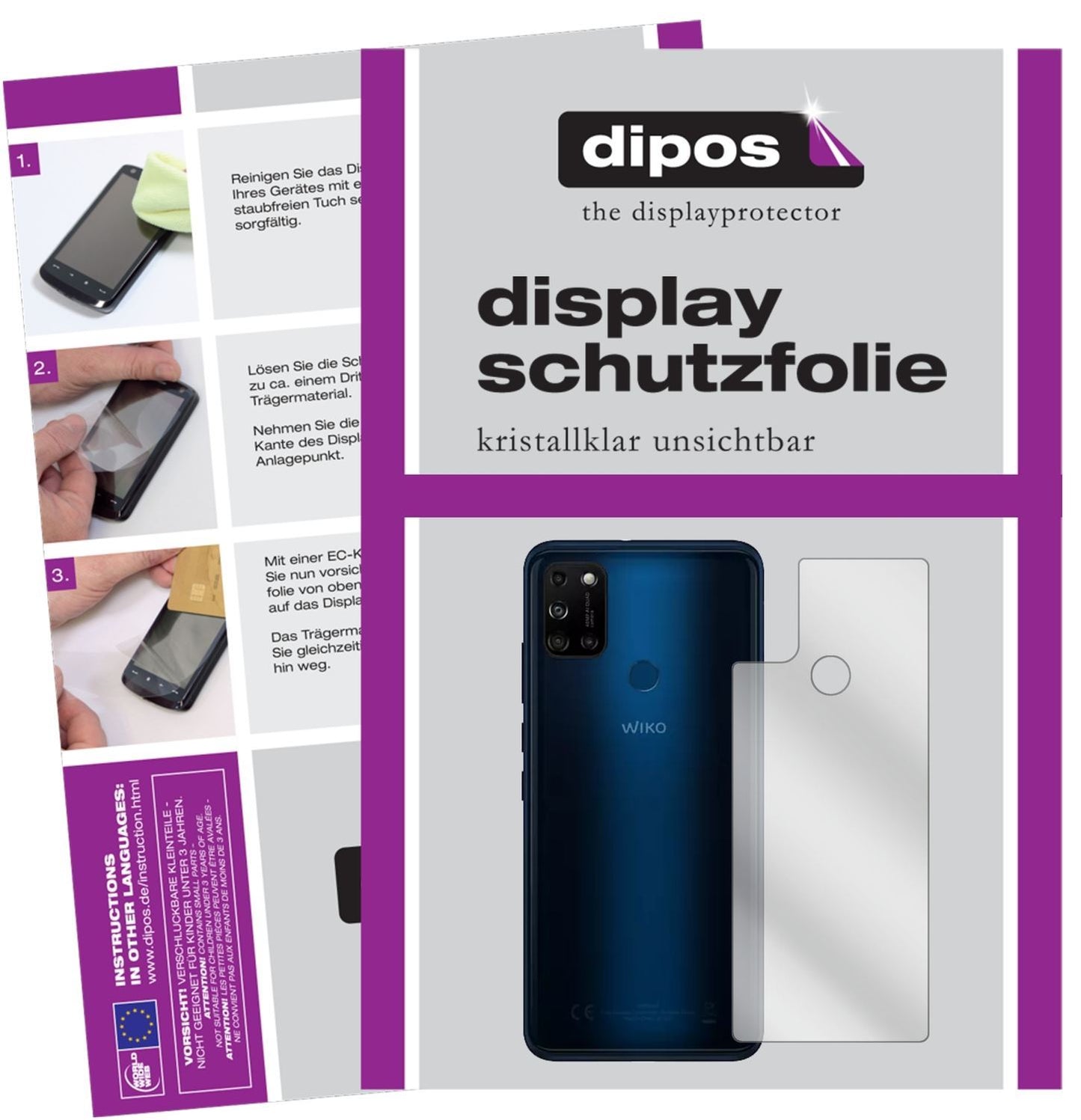 2x Schutzfolie klar für Wiko View5 Rückseite Displ (1)