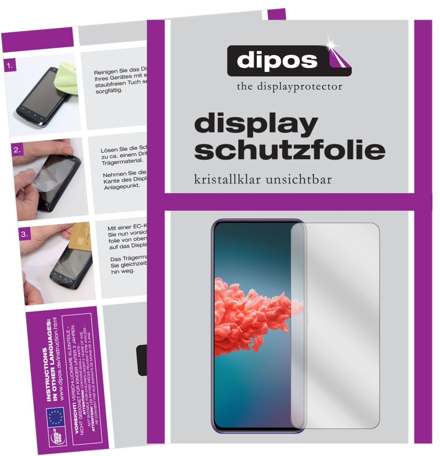 5x Schutzfolie klar für ZTE Axon 20 5G Display-Sch (1)