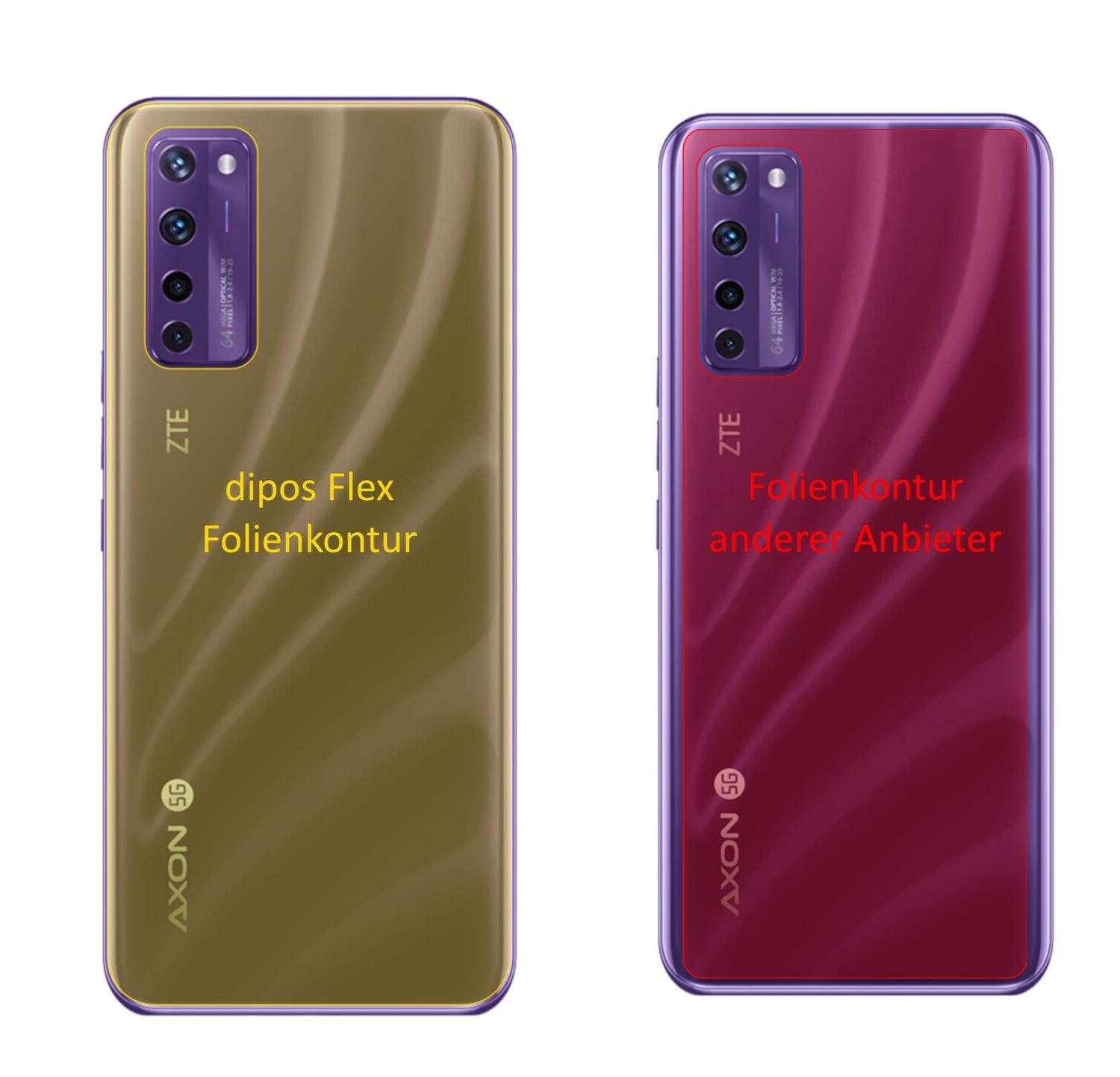 3x 3D Full Cover Schutzfolie für ZTE Axon 20 5G Rü (2)