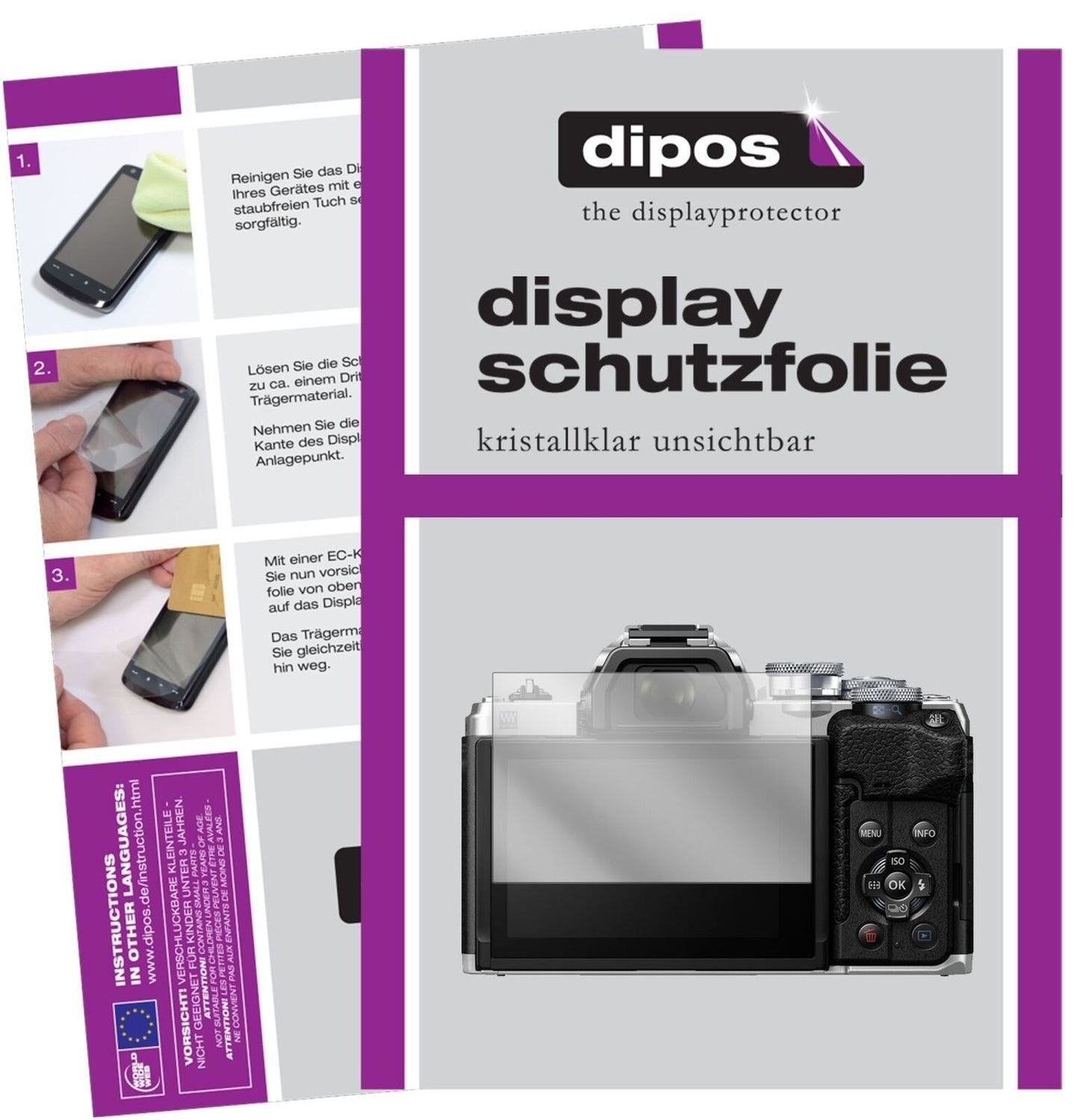 5x Schutzfolie klar für Olympus OM-D E-M10 Mark IV (1)