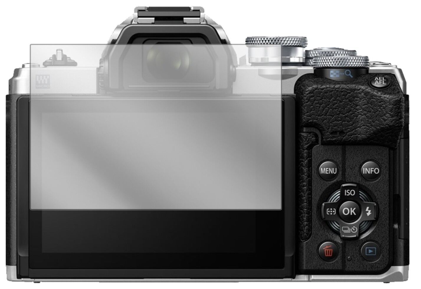 2x Schutzfolie klar für Olympus OM-D E-M10 Mark IV (2)