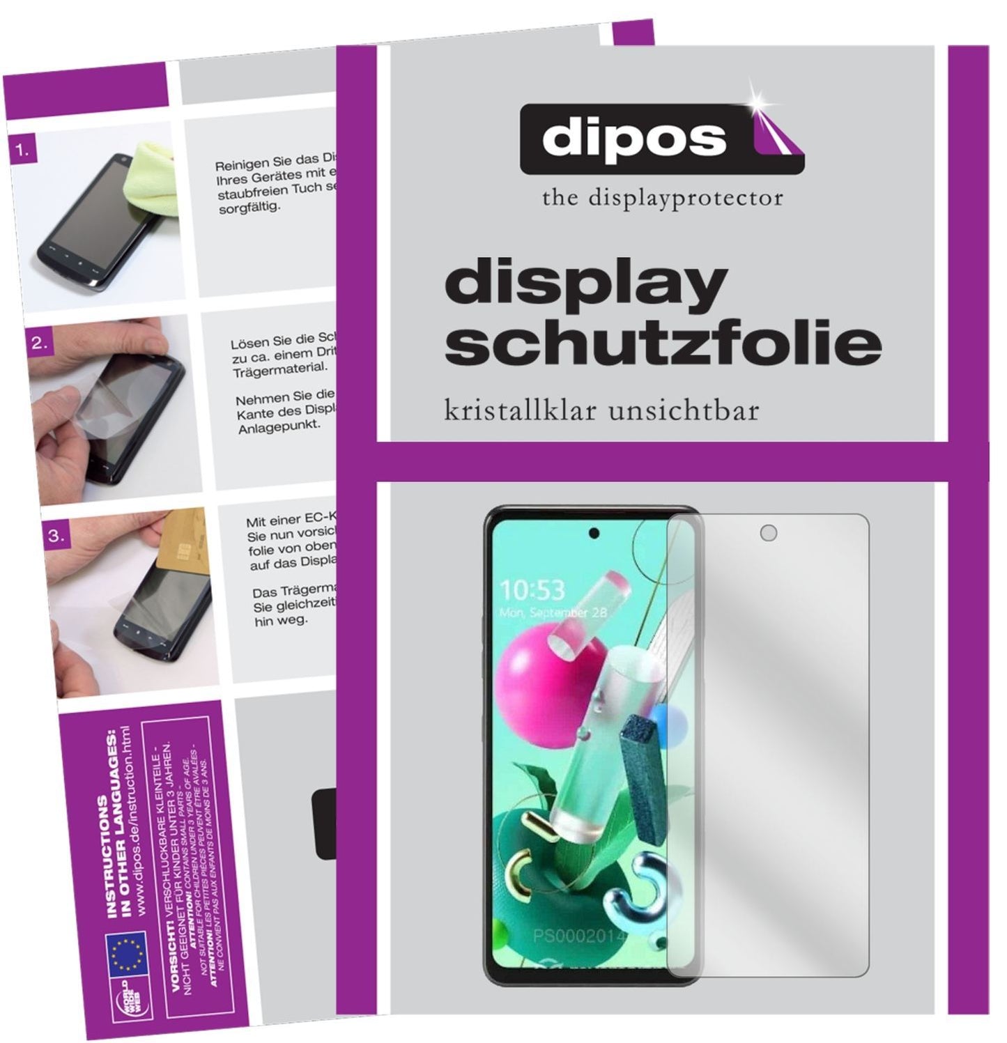2x Schutzfolie klar für LG Q92 Display-Schutzfolie (1)