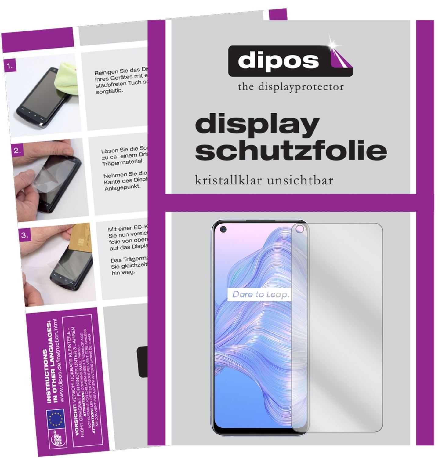 5x Schutzfolie klar für Oppo Realme V5 5G Display- (1)