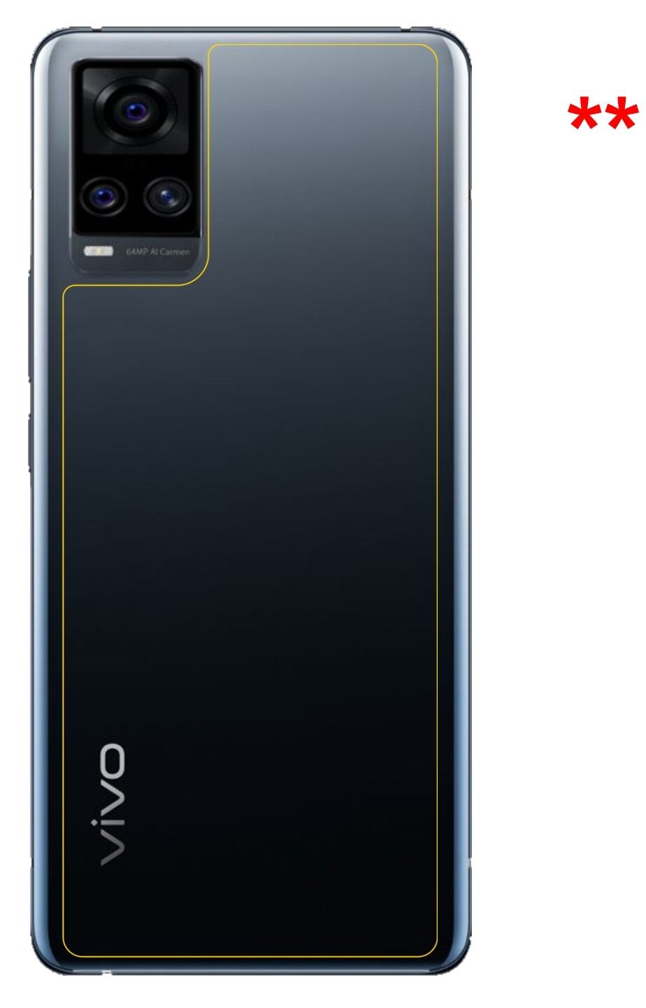 2x 9H Schutzfolie für Vivo S7 5G Rückseite Panzerf (3)