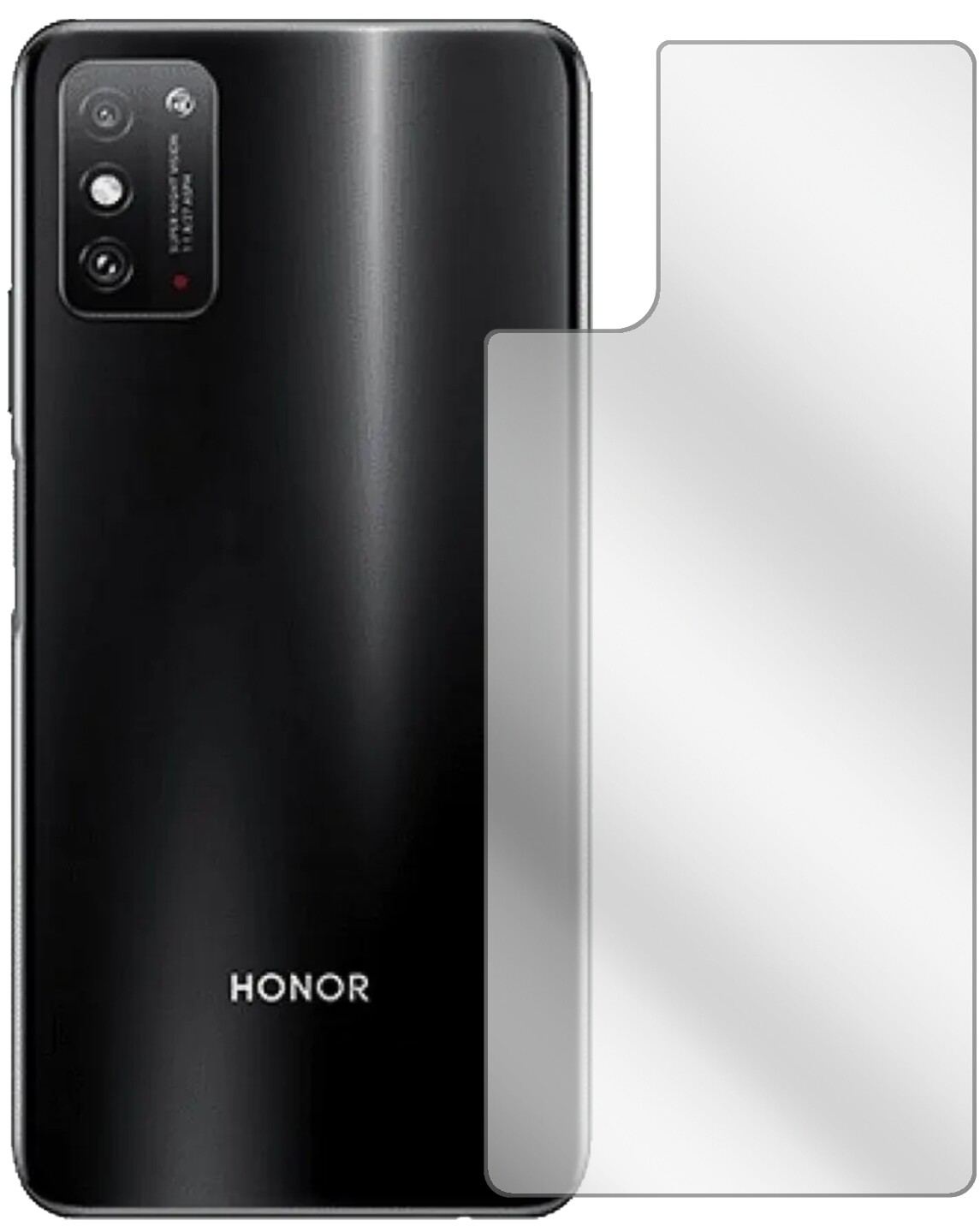 2x Schutzfolie klar für Honor X10 Max 5G Rückseite (2)