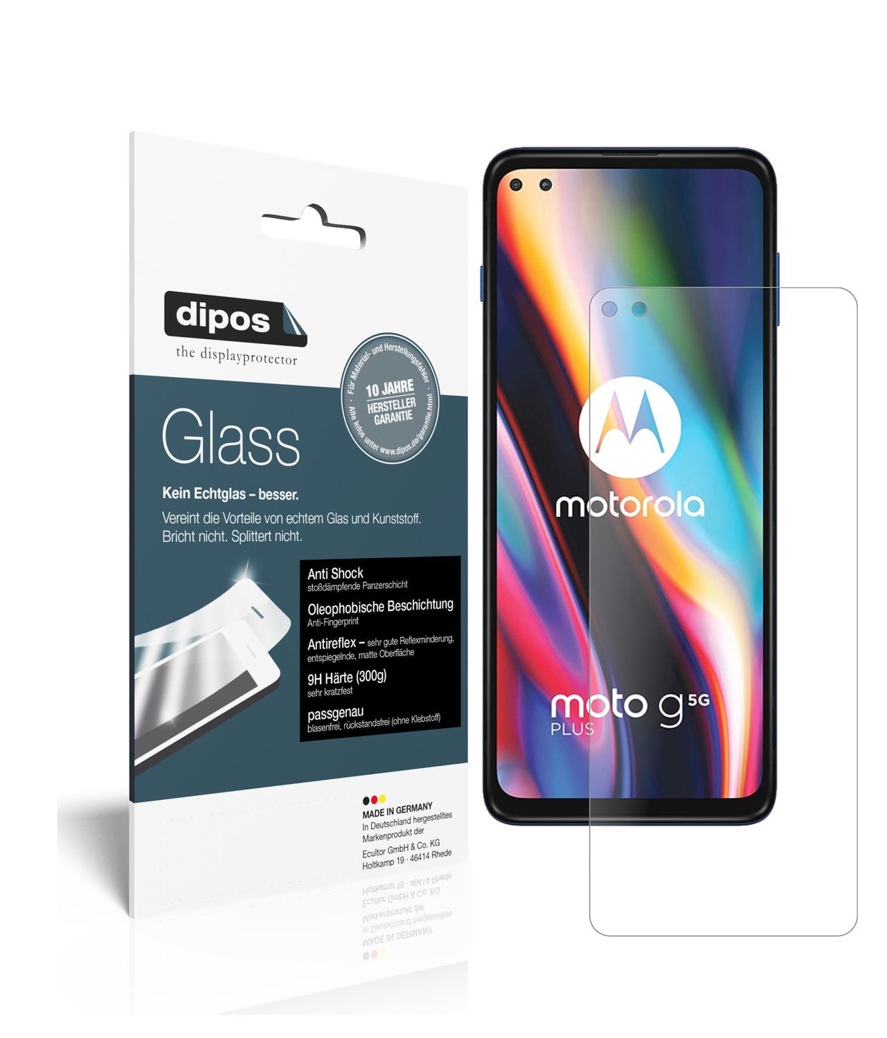 2x 9H Schutzfolie matt für Motorola Moto G 5G Plus (1)