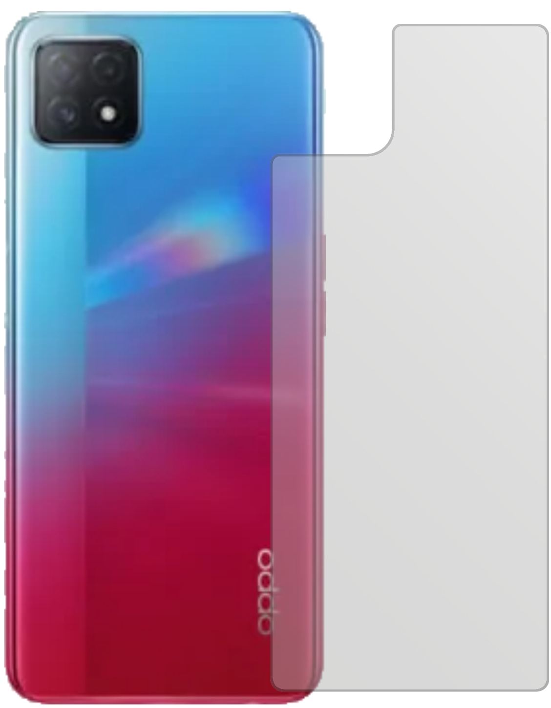 1x Schutzfolie matt für Oppo A72 5G Rückseite Disp (2)