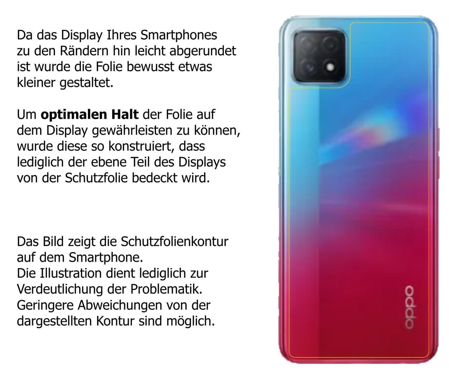 2x Schutzfolie matt für Oppo A72 5G Rückseite Disp (6)