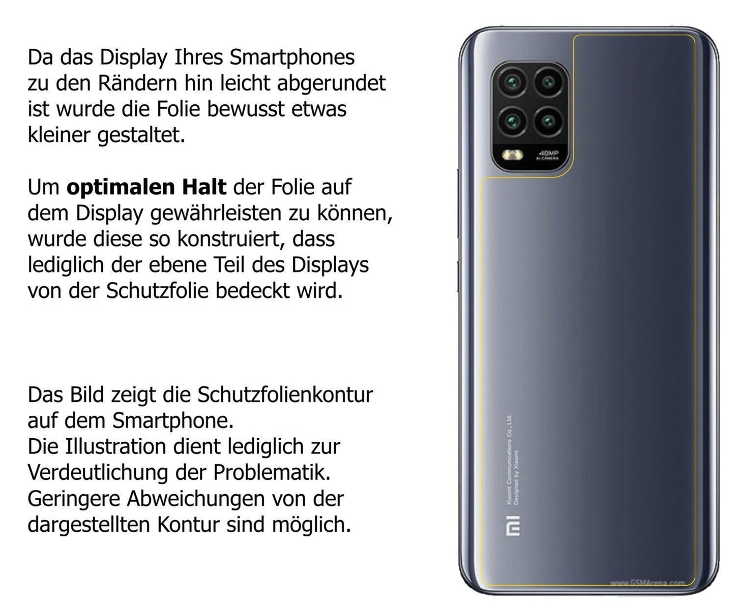 2x Schutzfolie klar für Xiaomi Mi 10 Lite 5G Rücks (5)
