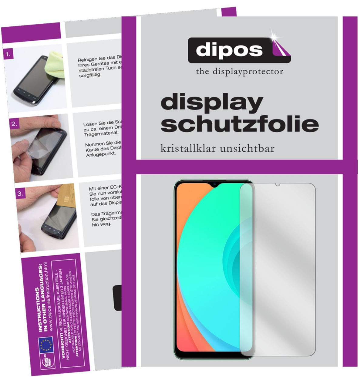 1x Schutzfolie klar für Oppo Realme C11 Display-Sc (1)