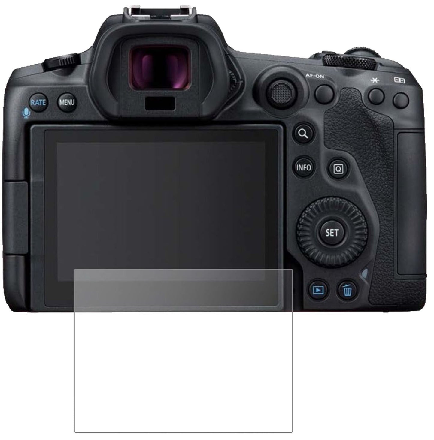 1x 9H Schutzfolie matt für Canon EOS R5 Panzerfoli (2)