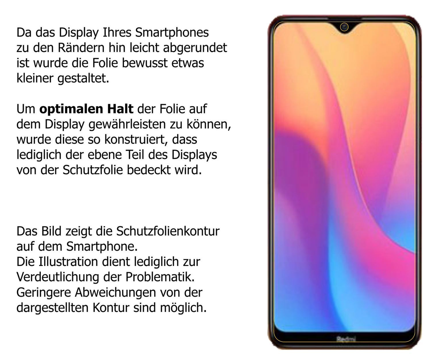 2x Schutzfolie klar für Xiaomi Redmi 9A Display-Sc (5)