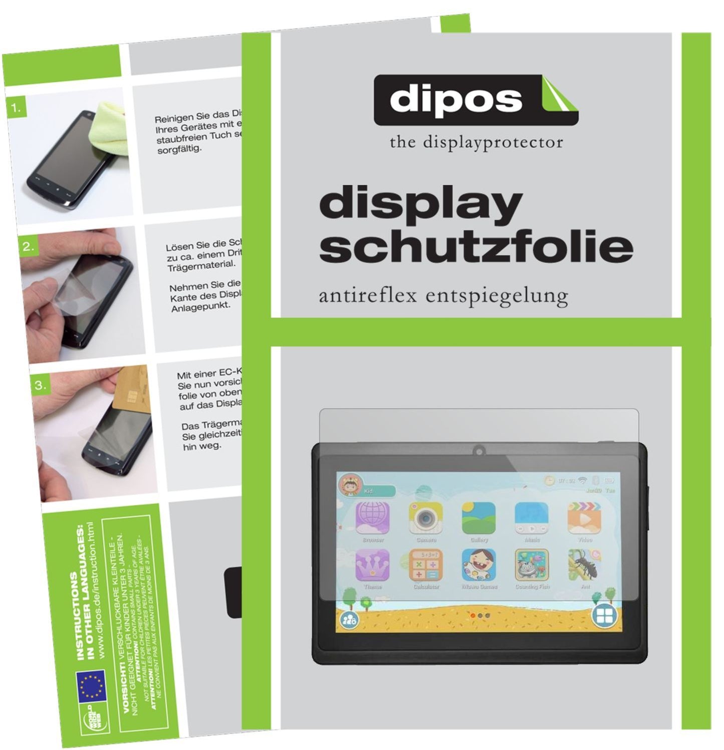 2x Schutzfolie matt für XGODY T702 7 Zoll Display- (1)