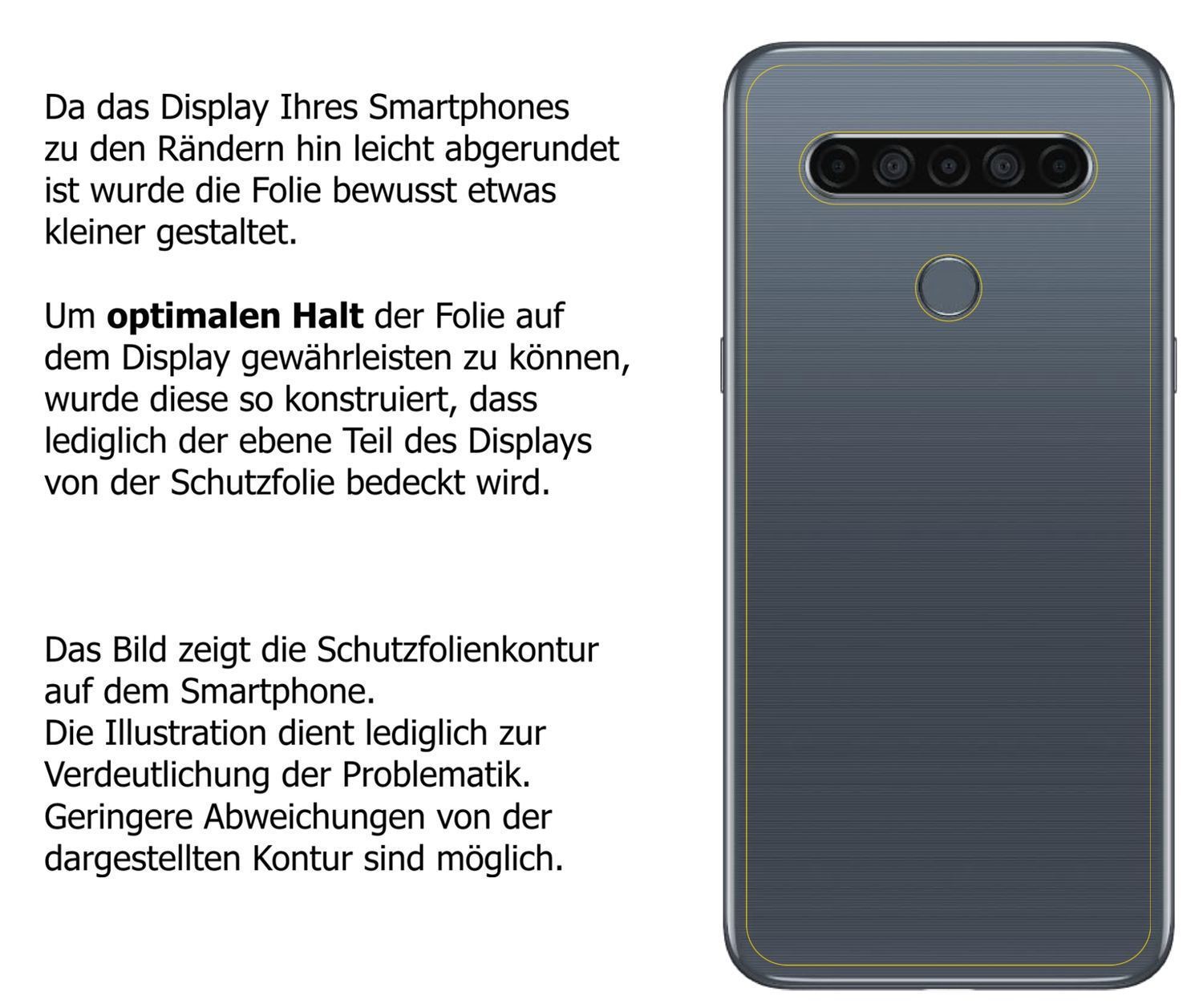 2x 9H Schutzfolie matt für LG K61 Rückseite Panzer (3)