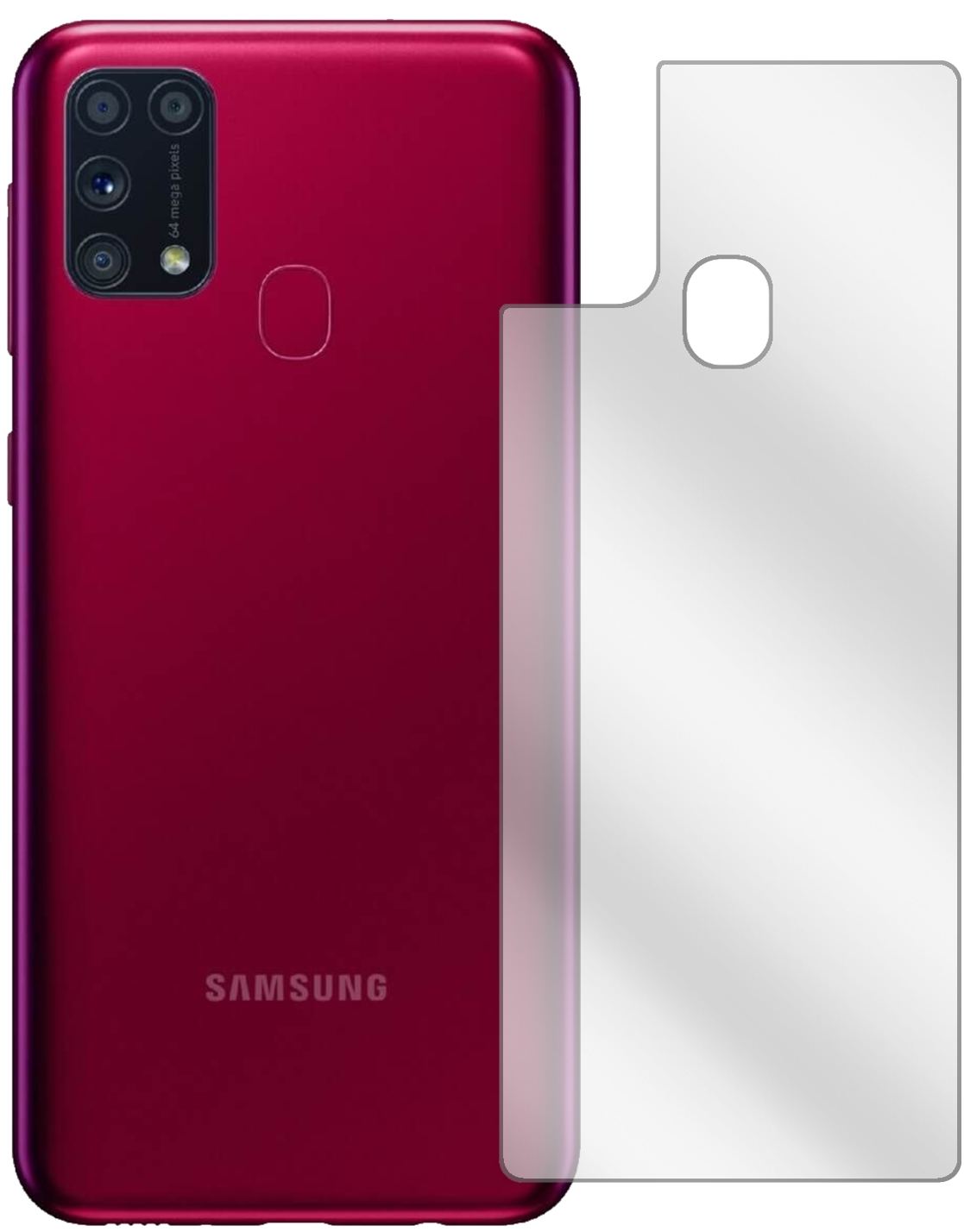 6x Schutzfolie klar für Samsung Galaxy M31 Rücksei (2)